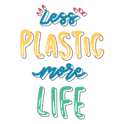 Less plastic more life  Icon