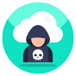 Pirata informático de la nube  Icono