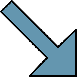 Down Right Arrow  Icon