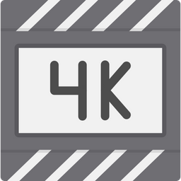 Vídeo 4k  Ícone