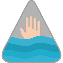 Deep water warning sign  Icon