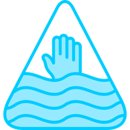 Deep water warning sign  Icon