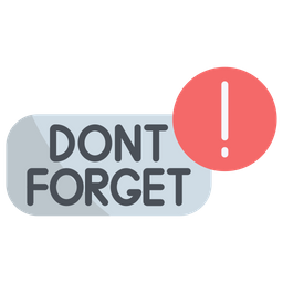 Do Not Forget Reminder  Icon