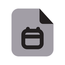 Calendar File  Icon