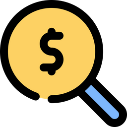 Dollar Search  Icon