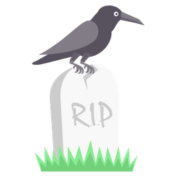 Grave With Crow  Icon