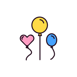 Heart Balloons  Icon