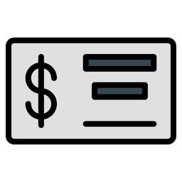 Bank Check  Icon