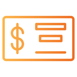 Bank Check  Icon