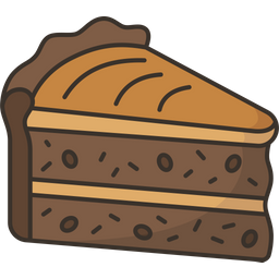 Chocolate Cake Slice  Icon