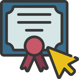 Certificate Click  Icon