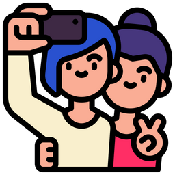 Selfie de amigos  Ícone