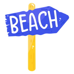 Beach Sign  Icon