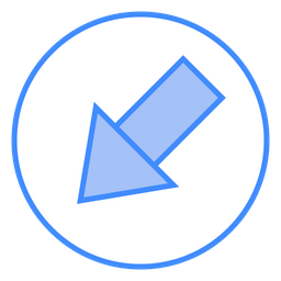 Left Down Arrow  Icon