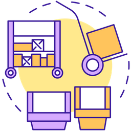 Bins and picking carts  Icon