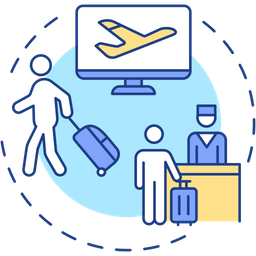 Making travel arrangement  Icon