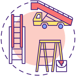 Ladders and scaffolding  Icon