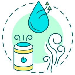 Air humidifiers and vaporizers  Icon