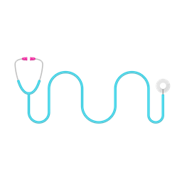 Blue stethoscope instrument  Icon