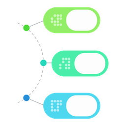 Green and blue schematic chart  Icon