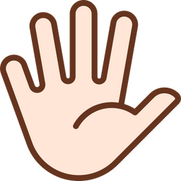 Hand with splayed fingers  Icon