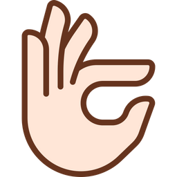 Fingers holding small item  Icon