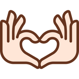 Hands heart gesture  Icon