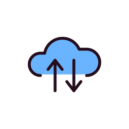 클라우드 전송  아이콘