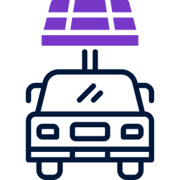 Solar Electric Car  Icon