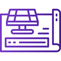 태양광 청사진  아이콘