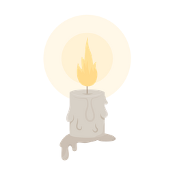 Glowing candle  Icon