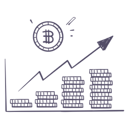 Bitcoin Growth  Icon