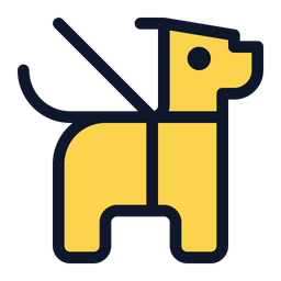 Dog Leashed  Icon