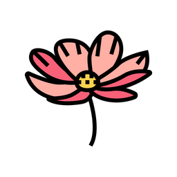 코스모스 꽃  아이콘