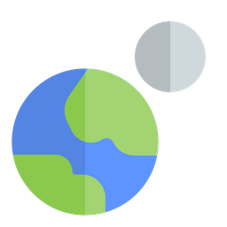 Earth and moon  Icon