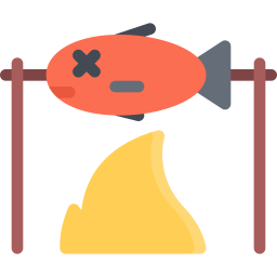 Gegrillter Fisch  Symbol