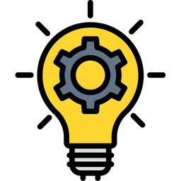 Bulb with cogwheel  Icon