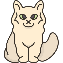 Gato asiático de pêlo comprido  Ícone
