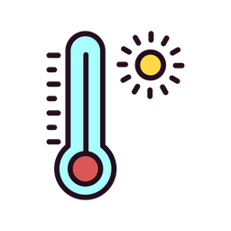 Temperatura quente  Ícone