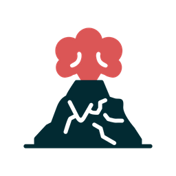 Volcano Lava Mountain Icon