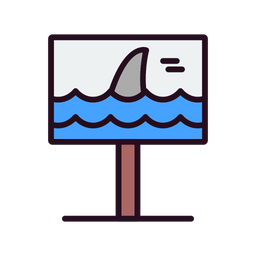 Beach Signboard  Icon