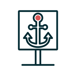 Anchor Signboard  Icon