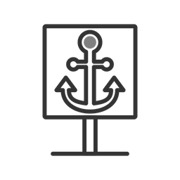 Anchor Signboard  Icon