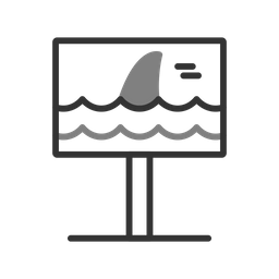 Beach Signboard  Icon