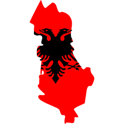 Mapa de la bandera de albania  Icono