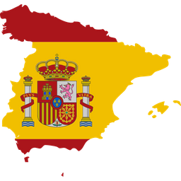 Mapa de la bandera de españa  Icono