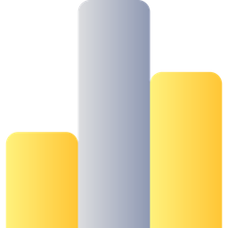 Gráfico de colunas  Ícone