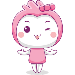 Mascote rosa fofo  Ícone