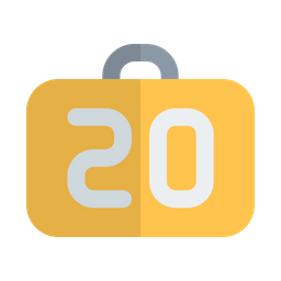 20kg baggage limit  Icon