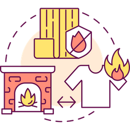 Keep flammable materials away  Icon